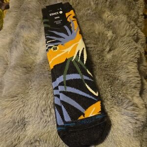 Stance Men's Tropical Black and Orange Socks